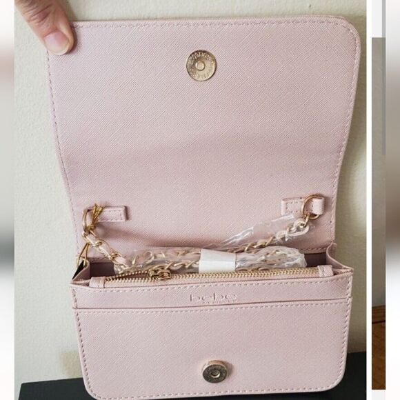 BEBE LILA FLAP CROSSBODY - BLUSH - Picture 8 of 10